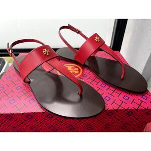 TORY BURCH CAPRI THONG SANDAL RED 7.5